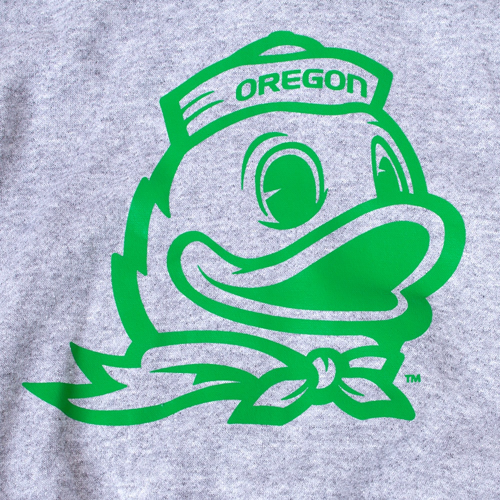 Ducks, McKenzie SewOn, Grey, Full Zip, Kids, Infant, Oregon Ducks mascot, Hoodie, Sweatshirt, 964792